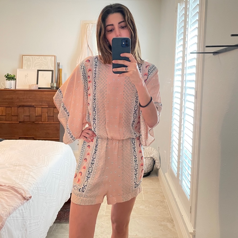 BCBG Pink Print Romper!